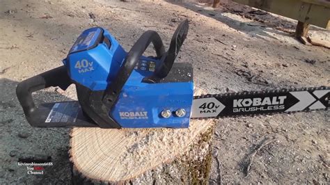 Kobalt 40-Volt 40v Lithium Ion Bare Tool 14-in Cordless Electric Brushless Chainsaw - YouTube