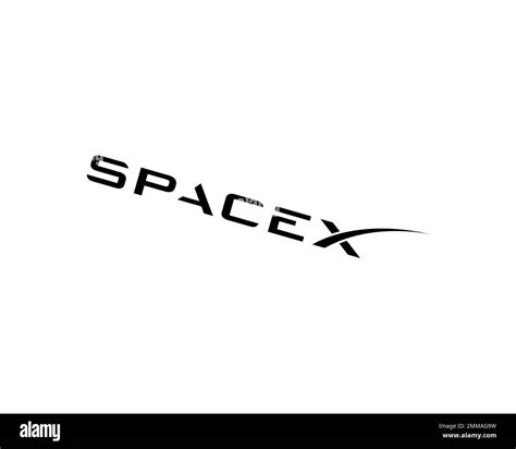 SpaceX, rotated, white background, logo, brand name Stock Photo - Alamy