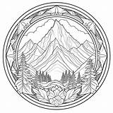 Wilderness Inspired Adult Coloring Page  sketch template