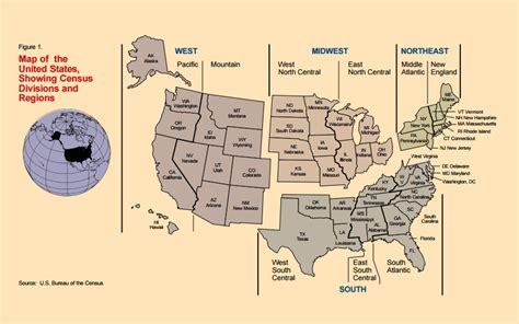 Map of US Census Divisions and Regions – Expo-Commerce.com