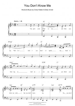 You Don't Know Me (Piano & Vocal) - Print Sheet Music Now