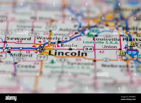 Map of eagle nebraska hi-res stock photography and images - Alamy