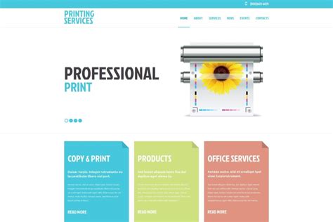 Printer Services Website Template - MotoCMS