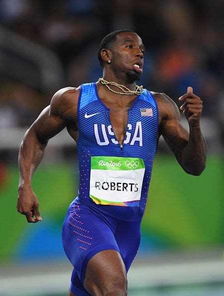 Gil Roberts of the United States competes in the Men's 400m Semi Final ...