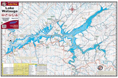 Lake Watauga Map by Kingfisher - The Map Shop