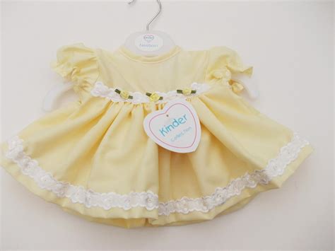 BNWT baby girls clothes reborn newborn premature pretty yellow rosebud dress: Amazon.co.uk: Clothing