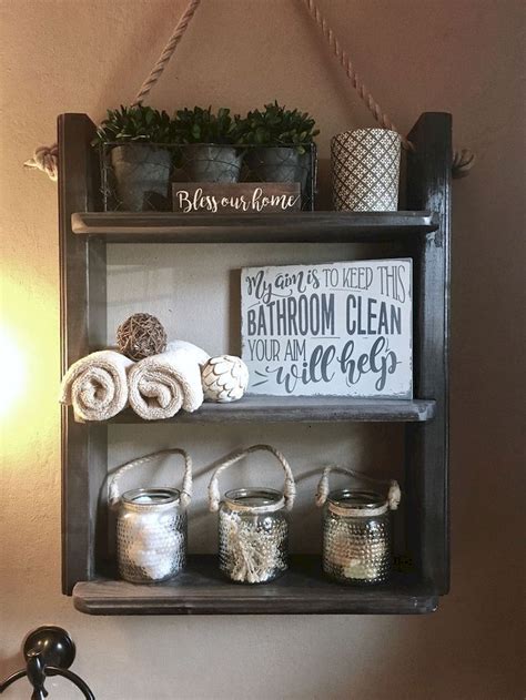 Rustic Bathroom Shelves Ideas