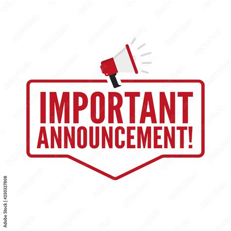 Important Announcement. Vector flat icon Stock Vector | Adobe Stock