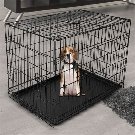 [24"][30"][36"][42"][48"] Folding Portable Dog Crate Pet Cage Kennel ...