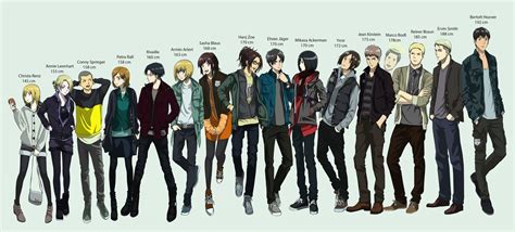 AOT Characters's Height | Attack on titan, Attack on titan art, Attack ...