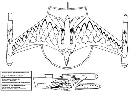 Romulan Bird of Prey Model Reference by Agatha Chamberlain – CultTVman's Fantastic Modeling