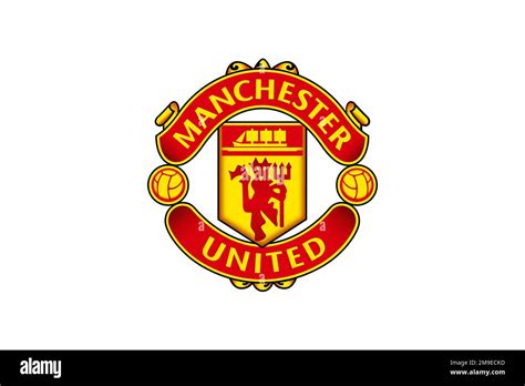 Manchester United F. C. Logo, White Background Stock Photo - Alamy