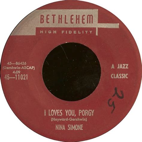 Nina Simone - I Loves You, Porgy (Vinyl, US, 1959) | Discogs