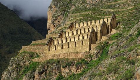 Ollantaytambo,Peru.The Incas built several storehouses out of ...