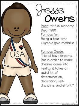 Jesse Owens Biography Unit Pack Black History by A Page Out of History