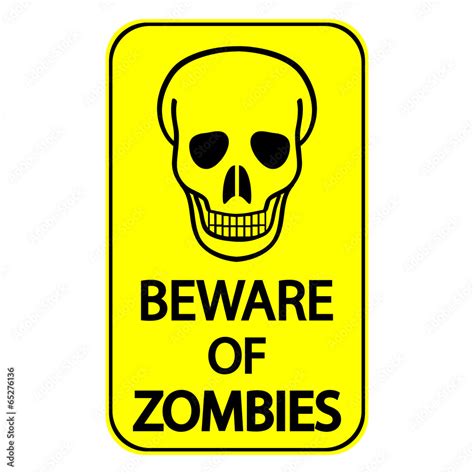 Beware of Zombies Stock Vector | Adobe Stock