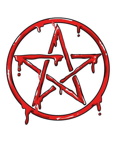 Dripping Bloody Star Pentagram Free Svg File - SVG Heart