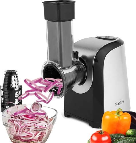 Electric Salad Maker Multi-Function Vegetable Fruit Cutter Cheese Grater Food Shredder with 4 ...