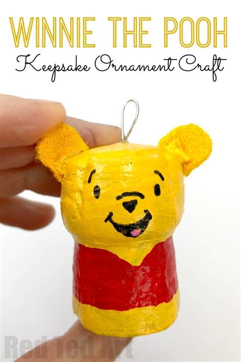 DIY Winnie the Pooh Ornament - Red Ted Art - Kids Crafts