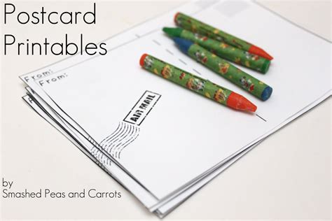 Make Your Own Postcards {Free Printable} - Smashed Peas & Carrots