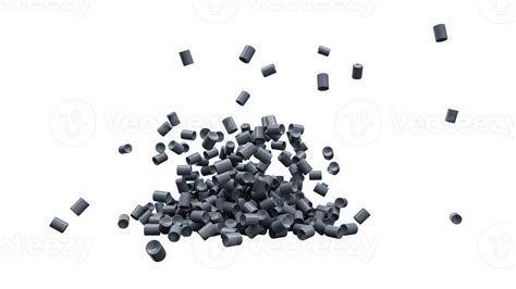 Grey Plastic pellets Falling Plastic granules Polymer Black plastic beads resin polymer pallet ...