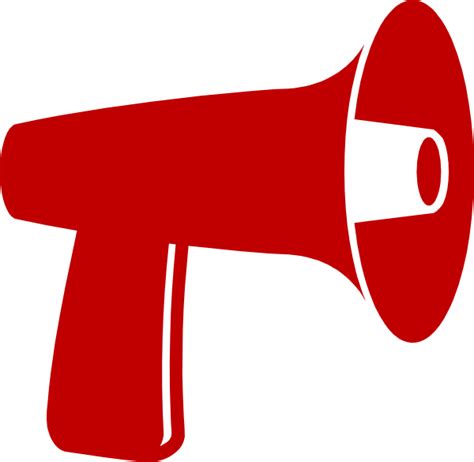 Red Cheer Megaphone Clip Art N4 free image download