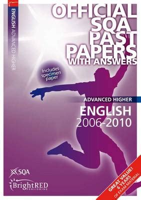 English Advanced Higher SQA Past Papers 2010 by Sqa | Waterstones