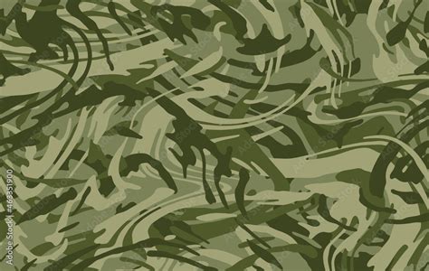 Abstract jungle camouflage seamless pattern. Camo background, curved ...