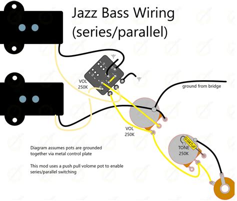 Jazz Bass Series Parallel Wiring Diagram - 2 Humbuckers Wiring Without A Toggle Switch Seymour ...