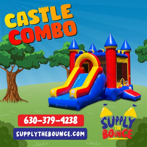 Castle Bounce House Slide Combo (Dry) - Supply The Bounce