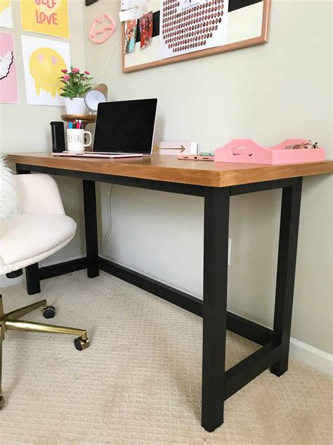 DIY Wood Desk building tutorial - At Home With The Barkers