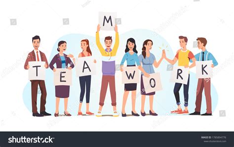 Business Team Men Women Colleagues Hold Stock Vector (Royalty Free ...