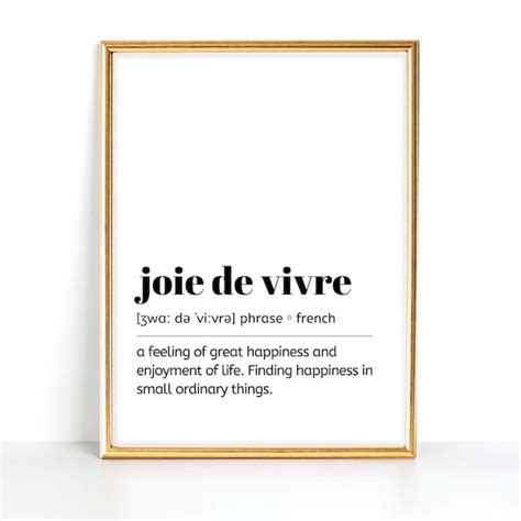 Joie De Vivre - Etsy