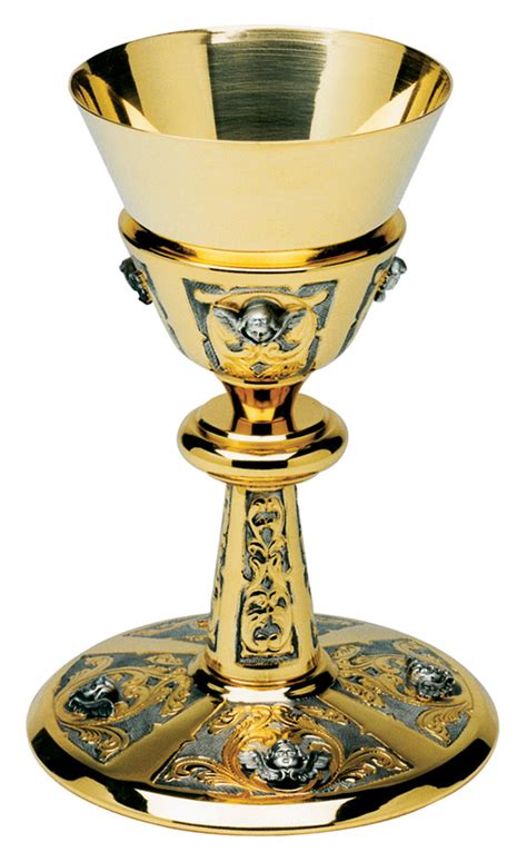 Calice eucharistique: décors gravés et fusions de chérubins | Chalices - Catholic supplies and ...