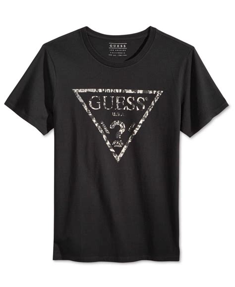 Lyst - Guess Men's Basic Graphic-print T-shirt in Black for Men