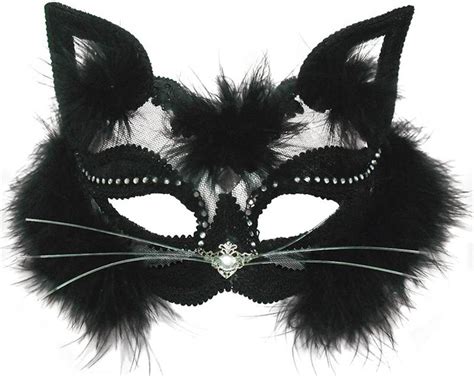 TRANSPARENT BLACK CAT MASK, MASQUERADE EYE MASK, HALLOWEEN FANCY DRESS #US | eBay