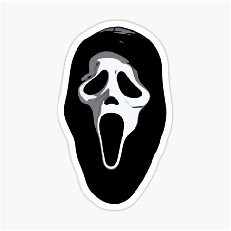 "ghost face" Sticker for Sale by LizardQueen90 | Redbubble