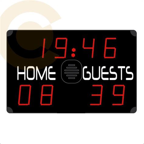 Electronic Wall Mounted Basketball Game Scoreboard Display.