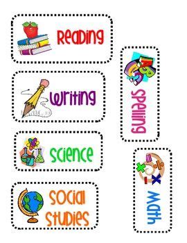 Small Subject Labels | Subject labels, Classroom subject labels, Classroom labels