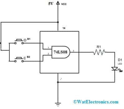 74LS08 AND Gate IC : Pinout, Datasheet, Circuit & Its Working