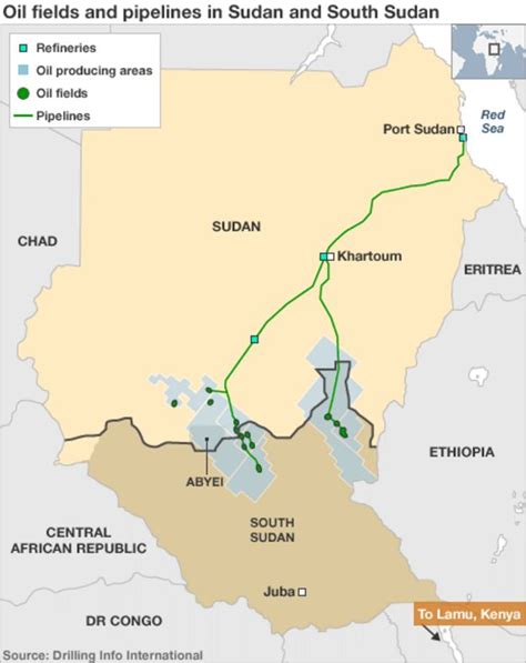 South Sudan Oil Blocks Map