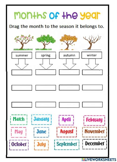 Months of the Year Season worksheet | Live Worksheets - Worksheets Library