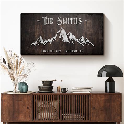 Personalized Mountain Sign Custom Mountain Sign Mountain - Etsy