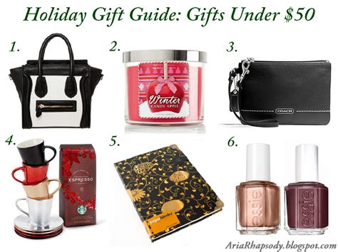 AriaRhapsody: Holiday Gift Guide: Gifts Under $50