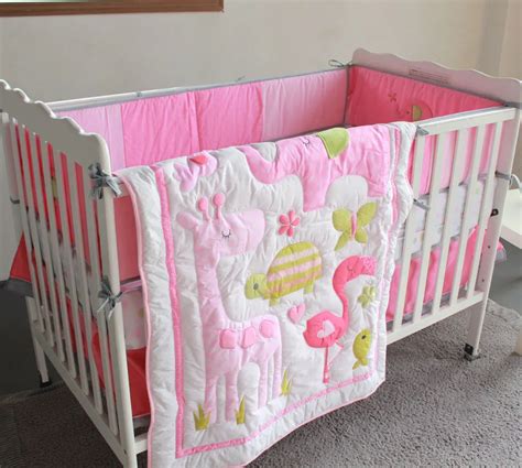 Promotion! 7PCS embroidery baby cot sets baby bed duvet baby bedding sheet crib set,include ...