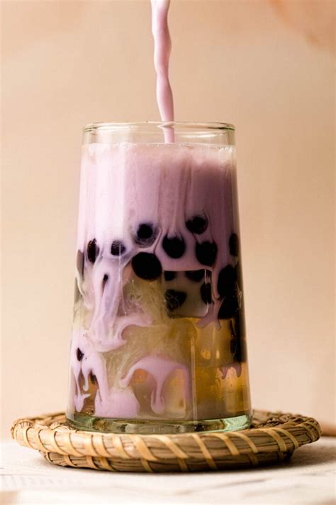 Taro Bubble Milk Tea - Boba - My Vegan Minimalist