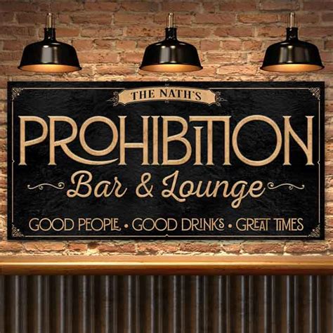 Prohibition Era Bar Sign - Unique Speakeasy Décor – Tailor Made Rooms ...