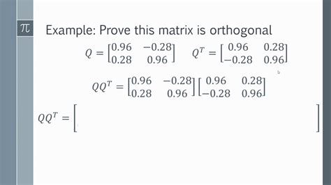 Orthogonal Matrix Uses at Paul Payne blog