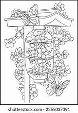 Magical Butterflies Adult Coloring Pages Stock Vector Royalty Free  sketch template