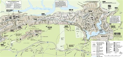 East Bay Hiking Trail Map - TravelsFinders.Com